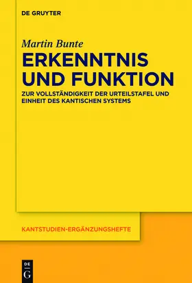 Bunte |  Erkenntnis und Funktion | Buch |  Sack Fachmedien