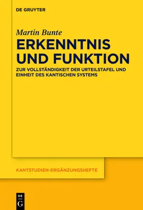 Bunte |  Erkenntnis und Funktion | eBook | Sack Fachmedien