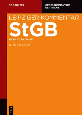 Cirener / Hilgendorf / Berghäuser |  Strafgesetzbuch. Leipziger Kommentar, §§ 174-210 | Buch |  Sack Fachmedien