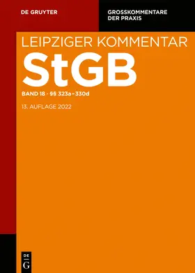 Heghmanns / Popp / Cirener |  Leipziger Kommentar. Strafgesetzbuch: StGB. Band 18: §§ 323a-330d | Buch |  Sack Fachmedien