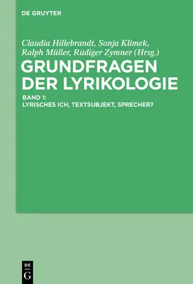 Hillebrandt / Klimek / Müller |  Grundfragen der Lyrikologie 1 | Buch |  Sack Fachmedien