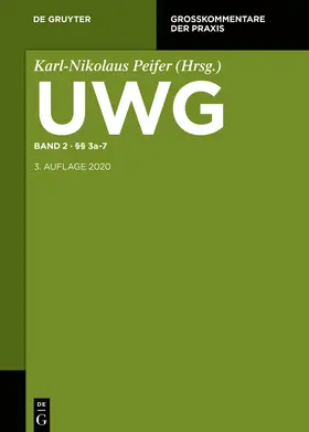 Dornis / Eichelberger / Glöckner | UWG | Buch | 978-3-11-054554-8 | sack.de