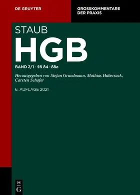 Emde |  Staub/Handelsgesetzbuch: HGB. Band 2/1: §§ 84-88a | eBook | Sack Fachmedien