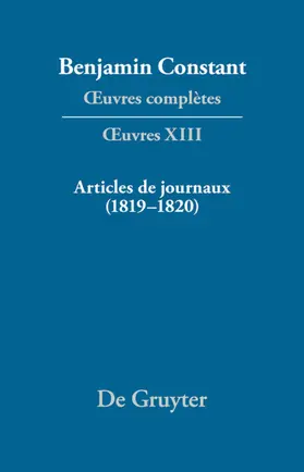 Burnand |  Articles de journaux (1819–1820) | eBook | Sack Fachmedien