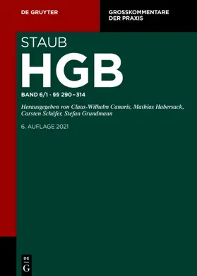 Kindler / Kraft |  Staub. Handelsgesetzbuch: HGB. Band 6/1: §§ 290-314 | eBook | Sack Fachmedien