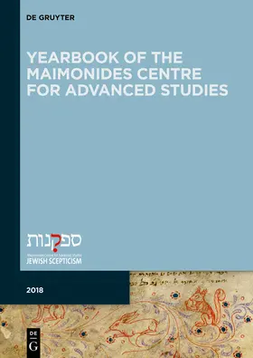 Rebiger |  Yearbook of the Maimonides Centre for Advanced Studies. 2018 | Buch |  Sack Fachmedien