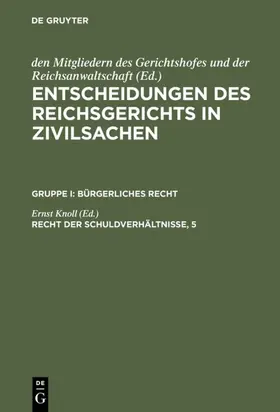 Knoll |  Recht der Schuldverhältnisse, 5 | eBook | Sack Fachmedien