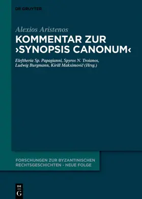 Aristenos / Papagianni / Troianos |  Kommentar zur "Synopsis canonum" | eBook | Sack Fachmedien