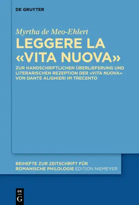 de Meo-Ehlert |  Leggere la «Vita Nuova» | eBook | Sack Fachmedien