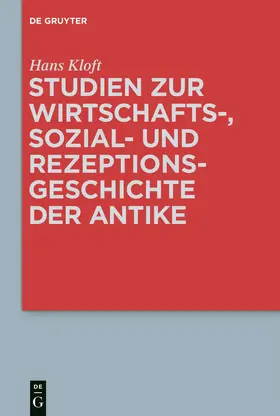 Kloft |  Studien zur Wirtschafts-, Sozial- und Rezeptionsgeschichte der Antike | Buch |  Sack Fachmedien