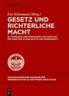 Schumann | Gesetz und richterliche Macht | E-Book | www2.sack.de