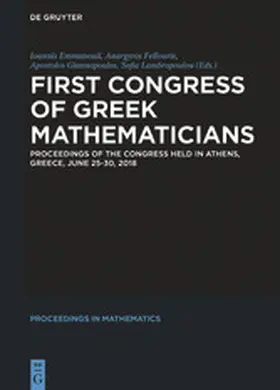 Emmanouil / Fellouris / Giannopoulos |  First Congress of Greek Mathematicians | eBook | Sack Fachmedien