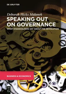 Midanek | Speaking Out on Governance | Buch | 978-3-11-066668-7 | www2.sack.de