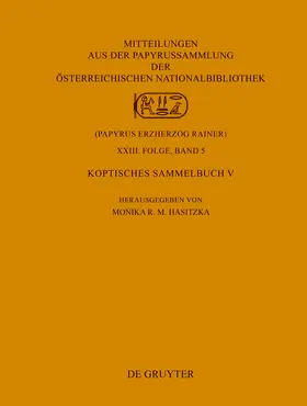 Hasitzka |  Koptisches Sammelbuch V | Buch |  Sack Fachmedien