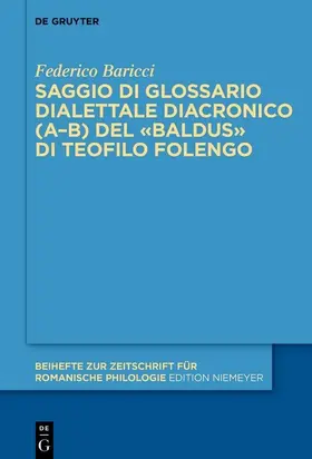 Baricci | Saggio di glossario dialettale diacronico (A–B) del «Baldus» di Teofilo Folengo | E-Book | sack.de