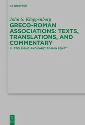 Kloppenborg | Ptolemaic and Early Roman Egypt | E-Book | www2.sack.de