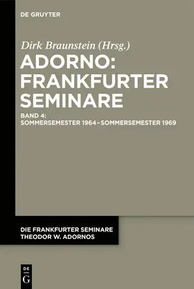 Braunstein |  Sommersemester 1964 – Sommersemester 1969 | eBook | Sack Fachmedien