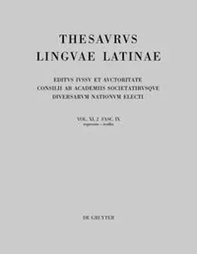  Thesaurus linguae Latinae. Fasc. IX: repressio – resilio | Buch |  Sack Fachmedien