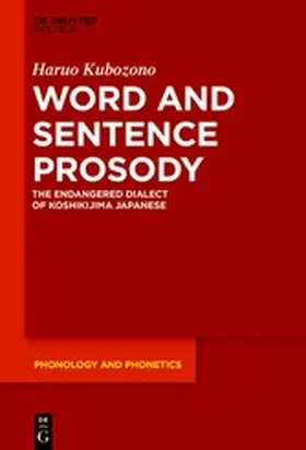 Kubozono | Word and Sentence Prosody | E-Book | sack.de