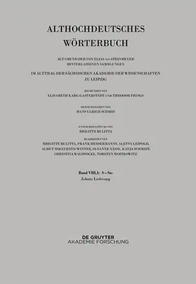Schmid |  Band VIII,1: S–Sn. 10. Lieferung: satulgiziugi bis sisuua | Buch |  Sack Fachmedien