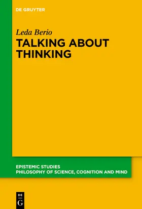 Berio |  Talking About Thinking | Buch |  Sack Fachmedien