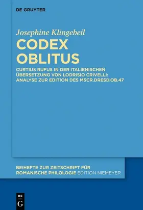 Klingebeil | Codex oblitus | E-Book | sack.de