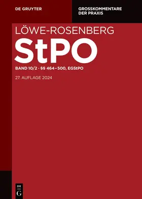 Böß / Kurtze / Tillich |  Löwe-Rosenberg. StPO. §§ 464-500; EGStPO | eBook | Sack Fachmedien