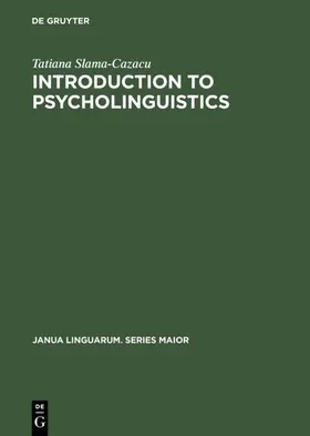 Slama-Cazacu |  Introduction to Psycholinguistics | eBook | Sack Fachmedien