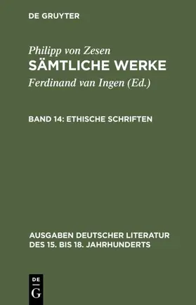 Zesen / Ingen |  Ethische Schriften | eBook | Sack Fachmedien