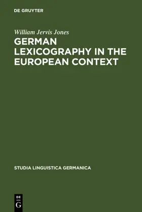 Jones | German Lexicography in the European Context | E-Book | sack.de