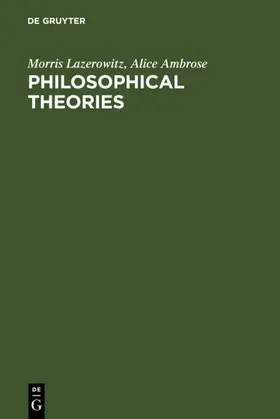 Lazerowitz / Ambrose | Philosophical Theories | E-Book | sack.de