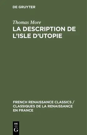 More |  La description de l’isle d’utopie | eBook | Sack Fachmedien