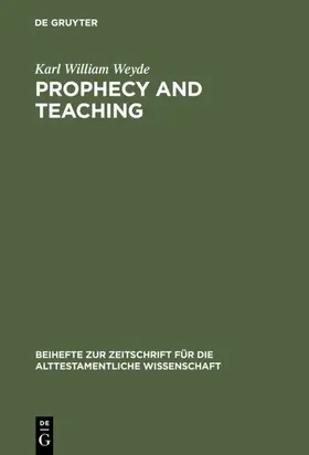 Weyde | Prophecy and Teaching | E-Book | sack.de