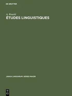 Rosetti |  Études linguistiques | eBook | Sack Fachmedien