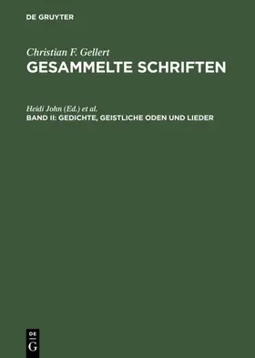 John / Lehnen / Witte |  Gedichte, Geistliche Oden und Lieder | eBook | Sack Fachmedien