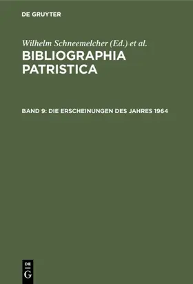 Schneemelcher / Schäferdiek |  Die Erscheinungen des Jahres 1964 | eBook | Sack Fachmedien