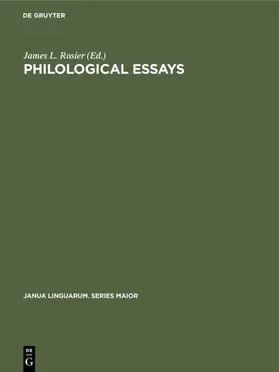 Rosier |  Philological Essays | eBook | Sack Fachmedien