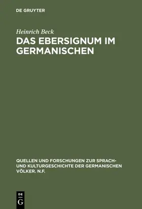 Beck |  Das Ebersignum im Germanischen | eBook | Sack Fachmedien