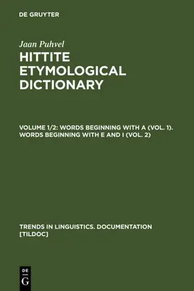 Puhvel |  Words beginning with A (Vol. 1). Words beginning with E and I (Vol. 2) | eBook | Sack Fachmedien