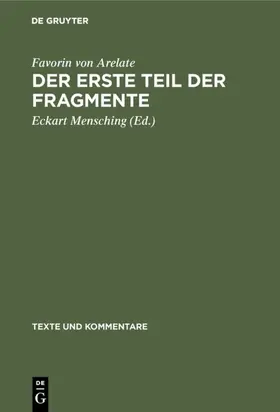 Favorin von Arelate / Mensching |  Der erste Teil der Fragmente | eBook | Sack Fachmedien