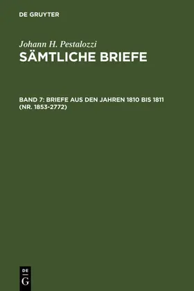 Dejung |  Briefe aus den Jahren 1810 bis 1811 (Nr. 1853-2772) | eBook | Sack Fachmedien