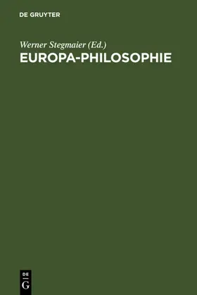 Stegmaier | Europa-Philosophie | E-Book | www2.sack.de