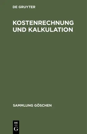 [unknown] | Kostenrechnung und Kalkulation | E-Book | www2.sack.de