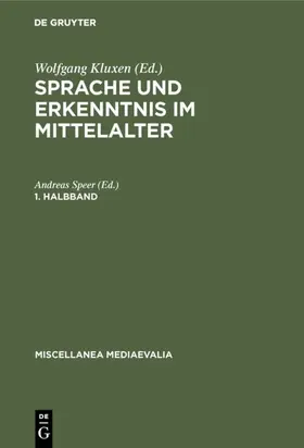 Kluxen | Sprache und Erkenntnis im Mittelalter. 1. Halbbd | E-Book | sack.de