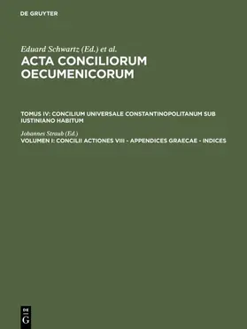 Straub | Concilii actiones VIII - Appendices Graecae - Indices | E-Book | sack.de
