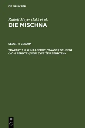 Bunte |  Maaserot /Maaser Scheni (Vom Zehnten/Vom zweiten Zehnten) | eBook | Sack Fachmedien