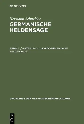 Schneider |  Nordgermanische Heldensage | eBook | Sack Fachmedien