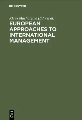 Macharzina / Staehle | European Approaches to International Management | E-Book | sack.de