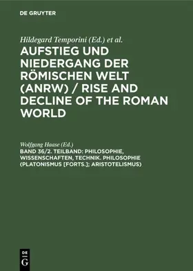 Haase | Philosophie, Wissenschaften, Technik. Philosophie (Platonismus [Forts.]; Aristotelismus) | E-Book | sack.de