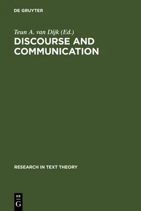 Dijk |  Discourse and Communication | eBook | Sack Fachmedien